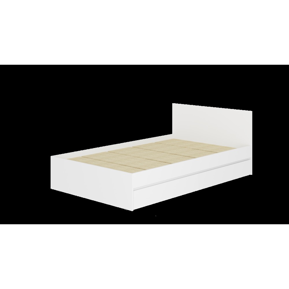 Кровать 1,2 м Симпл КР-07, белый