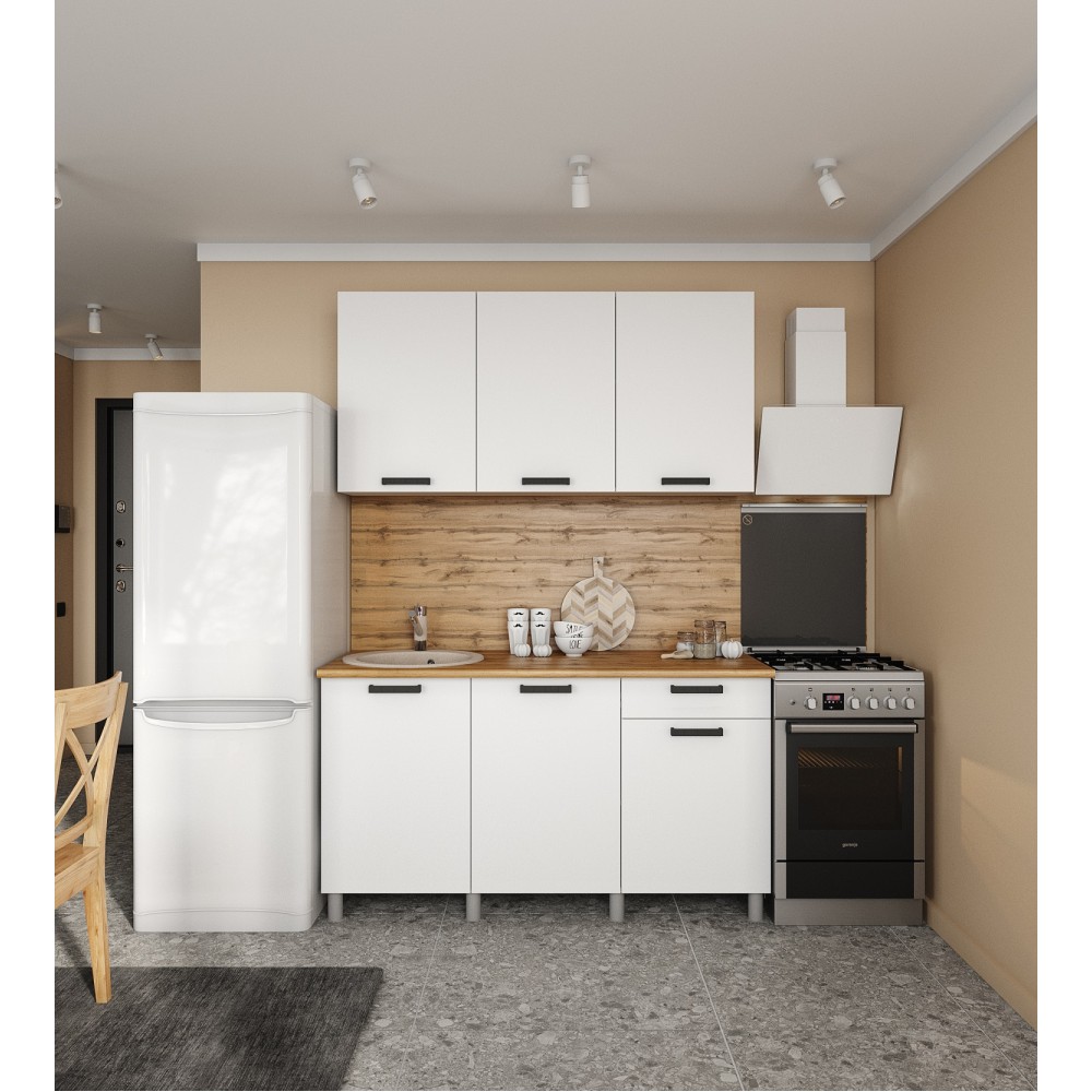 Кухня Осло, 1,5м Карбон Фарфор