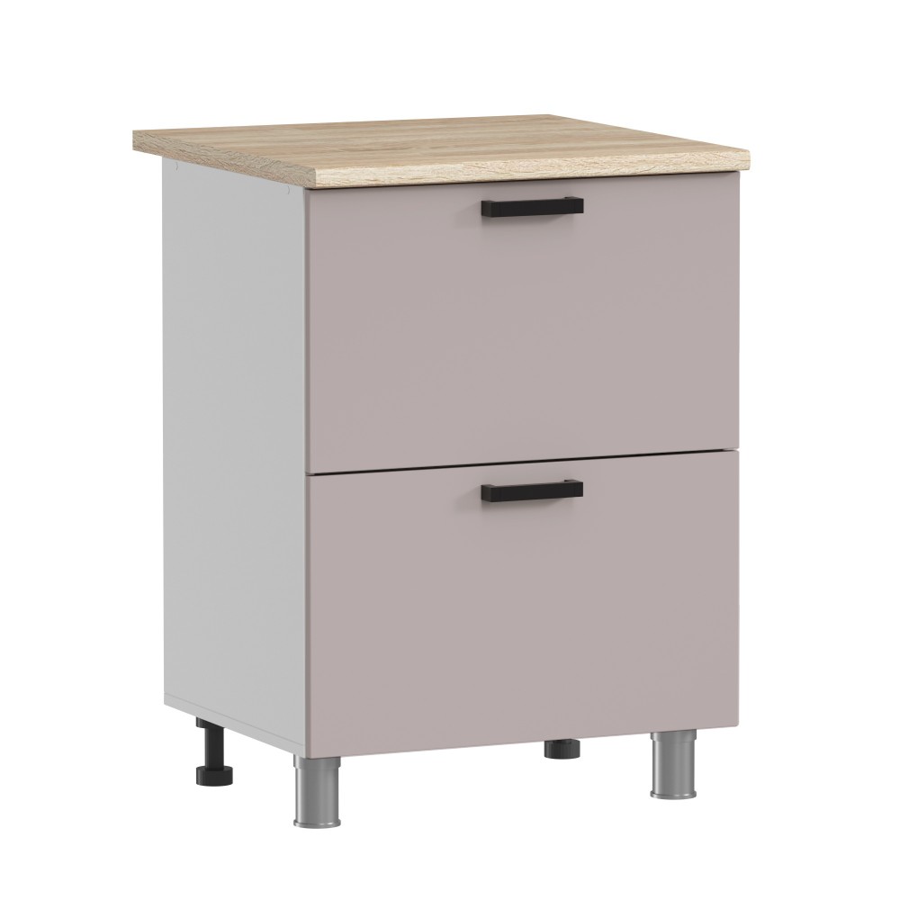 МК Аленушка Н2Я 600 Лаванда Кашемир, скоба черный (без столешницы)