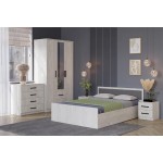 Спальня Фиеста, Дуб крафт белый. Компоновка 2