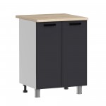 МК Аленушка Н 600 Магнолия Сталь,скоба черный (со столешницей)