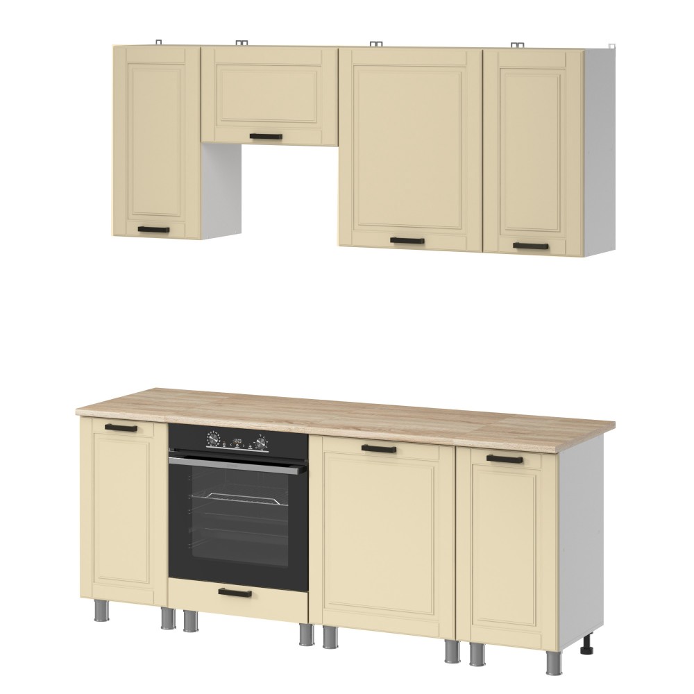 МК Аленушка 2м Астра Крем,скоба черный,сонома