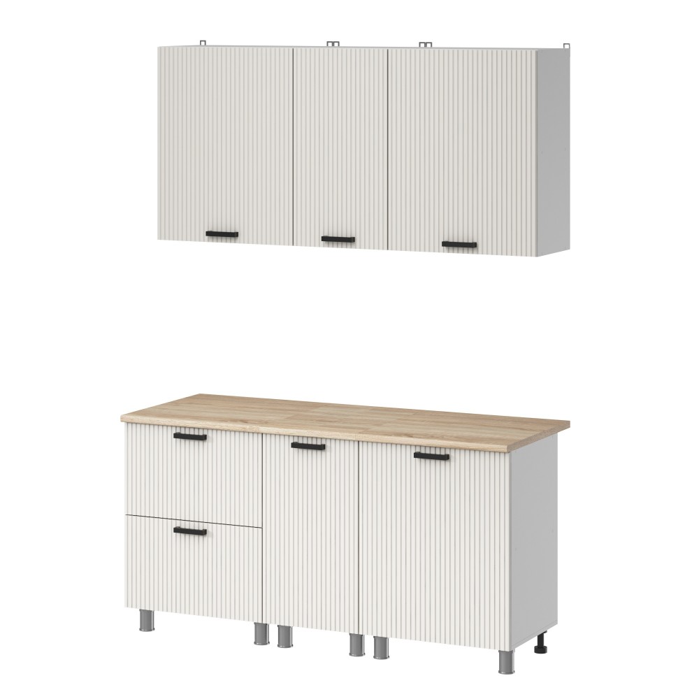 МК Аленушка 1,6м в.4 Лотос Молочный,скоба антрацит,сонома