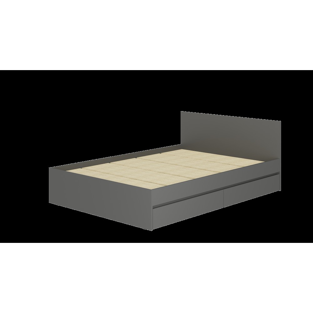 Кровать 1,4 м Симпл КР-12, графит