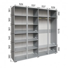 Шкаф Альта 2,3 с зеркалом
