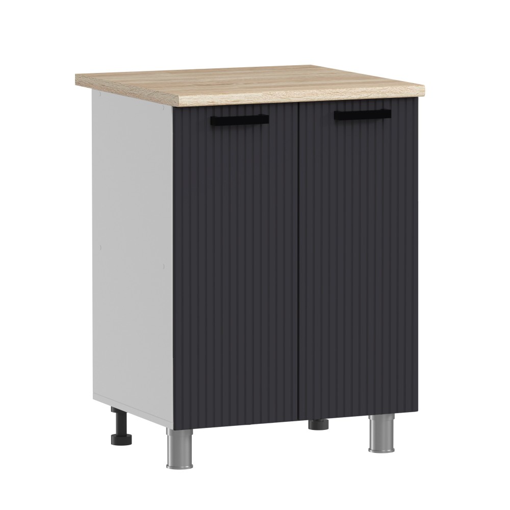 МК Аленушка Н 600 Лотос Сталь,скоба антрацит (со столешницей)