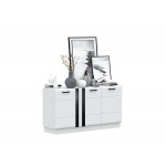 Комод магнолия, Белый глянец холодный