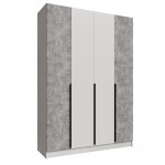 Шкаф Мадрид (1,6) без зеркала белый/ателье светлое