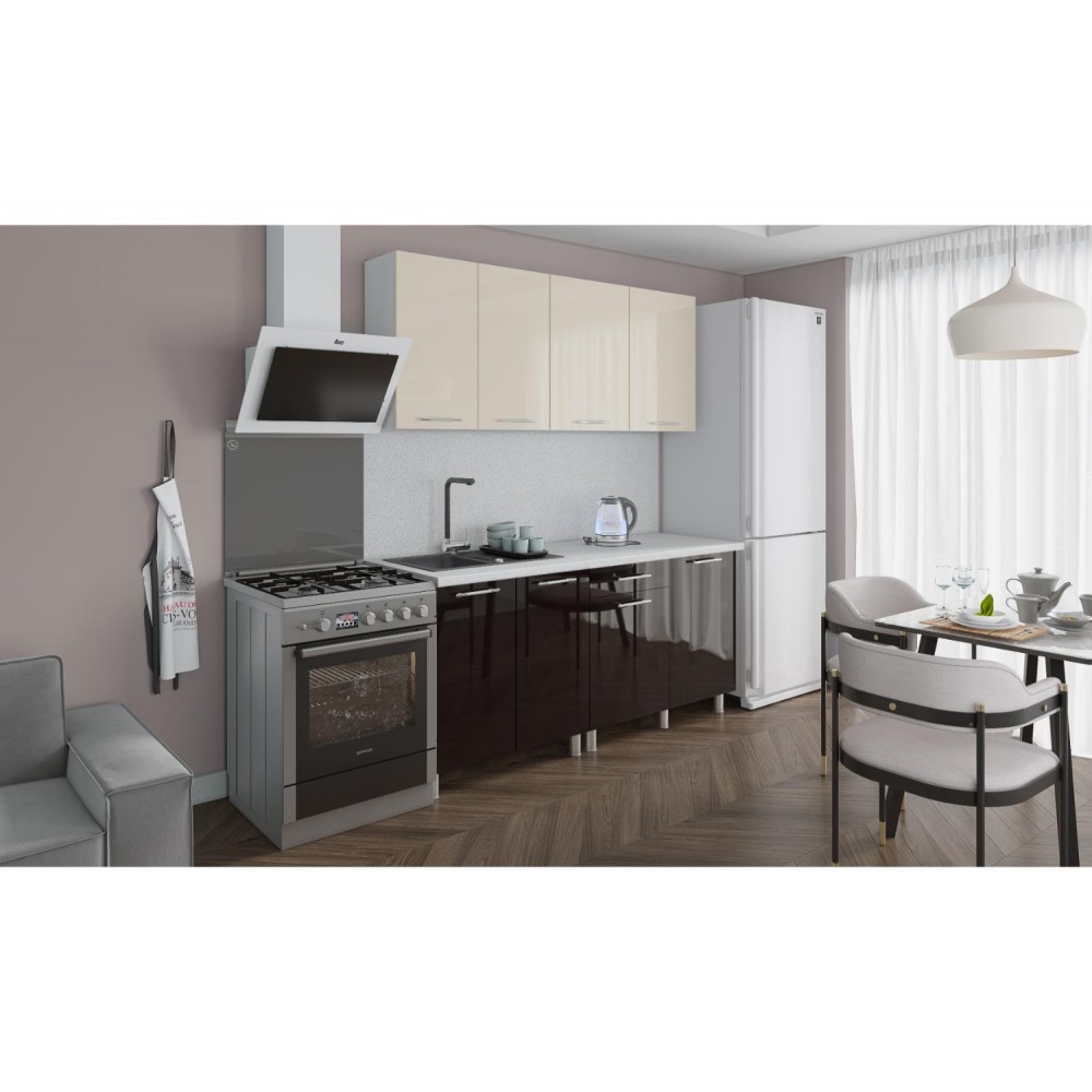 Кухня Танго 1.8м.,Ваниль;Горький шоколад