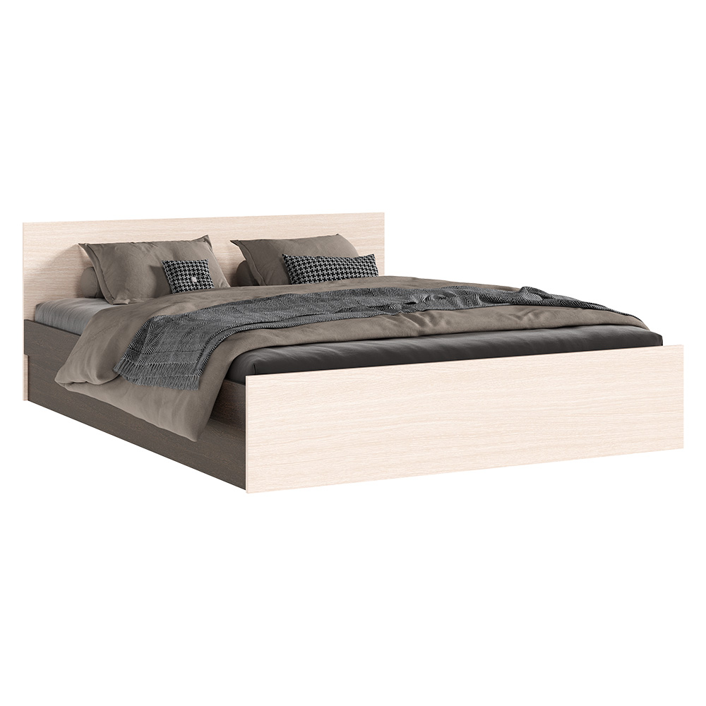 Кровать Бася 1,6м, Дуб беленый, Венге