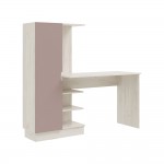 Компьютерный стол Юниор-4, Шарли Pink, Дуб Крафт Белый