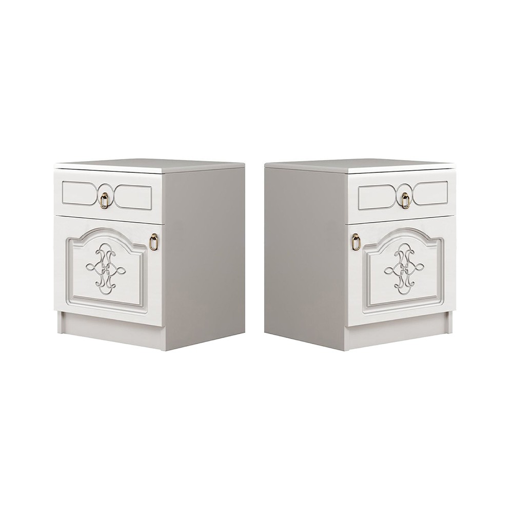 Каролина Тумбы (Белый глянец холодный, белый)