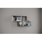 Полка навесная ПН-3, Графит серый, серый камень