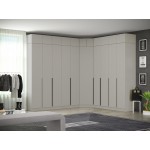 Мадрид Гардеробная система угловая 200/90/160, Белый; Ателье светлое