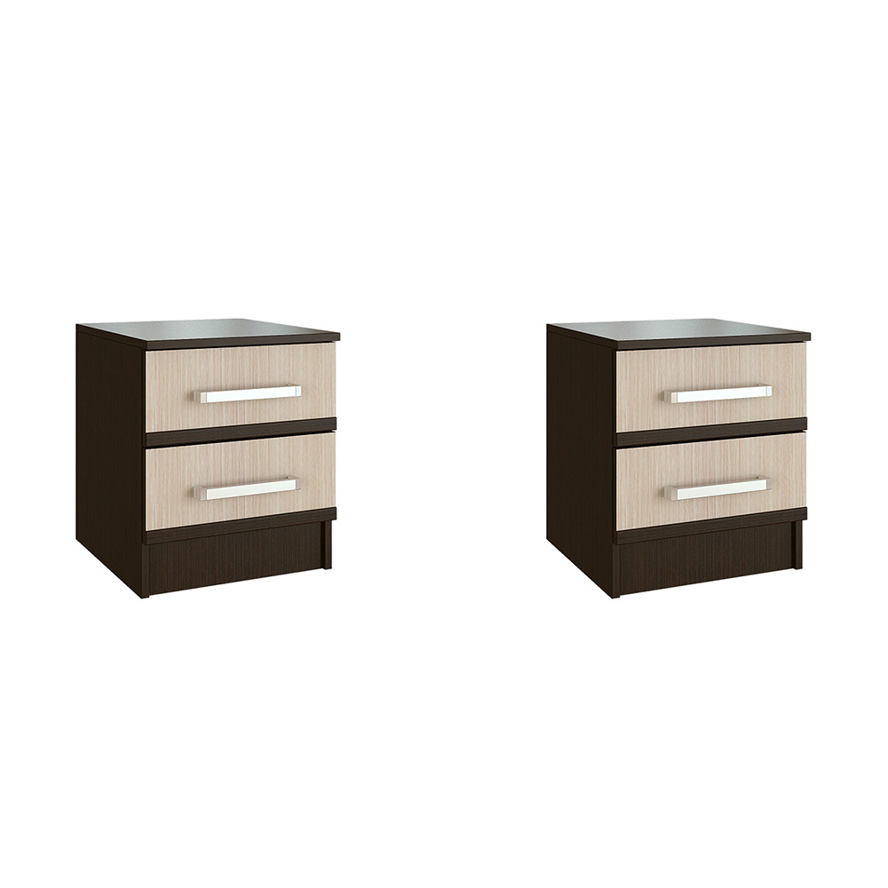 Тумба прикроватная Сакура (2 шт.), Дуб беленый, Венге