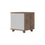 Ньёрд Тумба прикроватная 1ст Дуб Самдал / Белый софт матовый