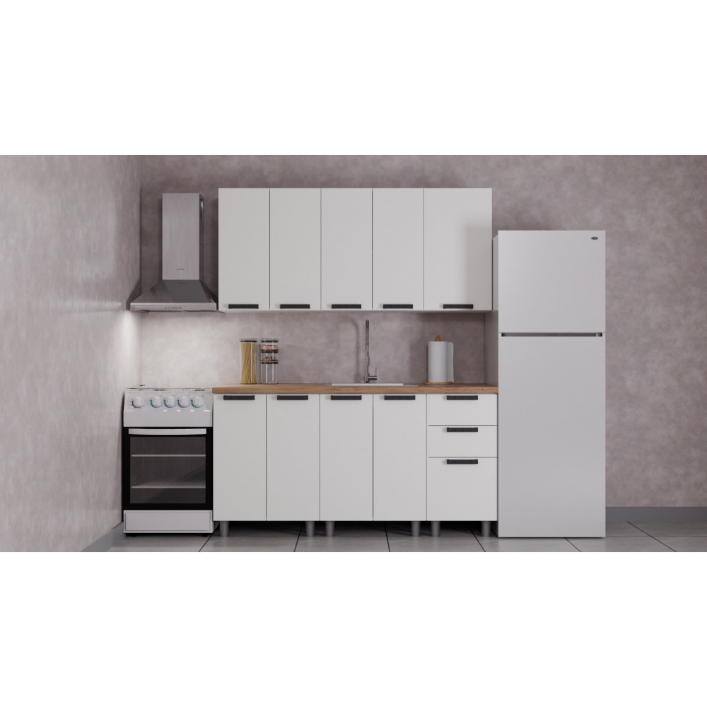 ГК Аленушка 1,6м Лаванда Молочный/Молочный,скоба черный,сонома