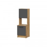 Тумба прикроватная Вена ТБ 101, Дуб золотой, Графит серый