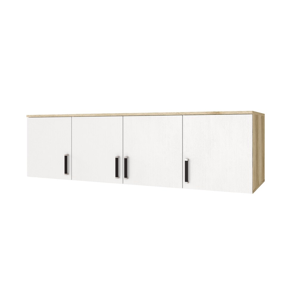 Антресоль для шкафа Лагуна 160, Дуб Делано, Белый