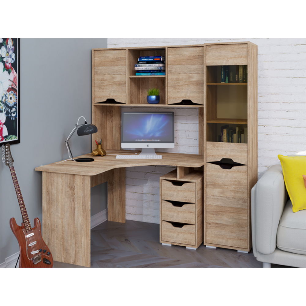 Угловой компьютерный стол КЛ-1.3 (Версаль-5) + Пенал КЛ-1.2/1.3