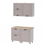 МК Аленушка 1,2м с ящ.в 2 Астра Кашемир,скоба черный,сонома