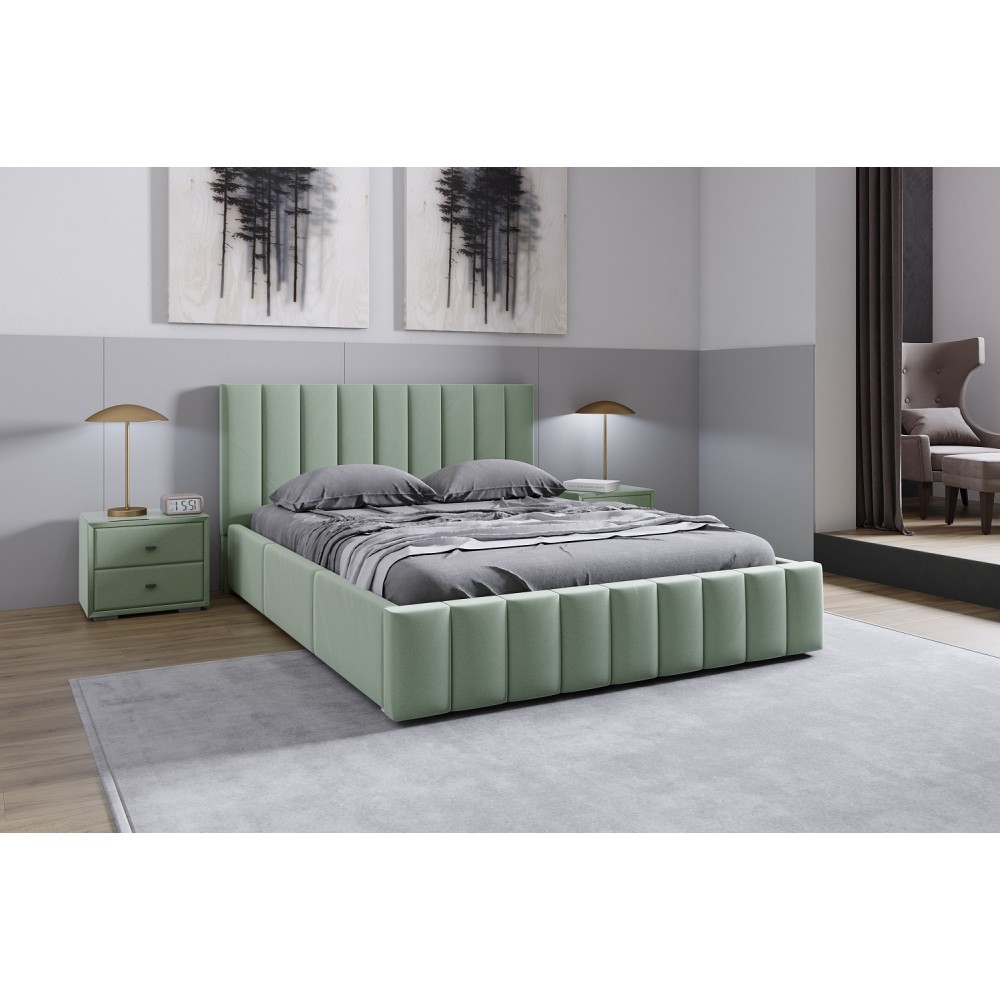 Кровать с ортопедическим основанием Нега 160х200, Мятный