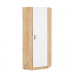 Шкаф угловой Вега, Дуб крафт золотой, Белый