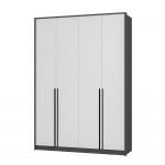 Шкаф четырехстворчатый Шарм ШК-15, Графит, Белый