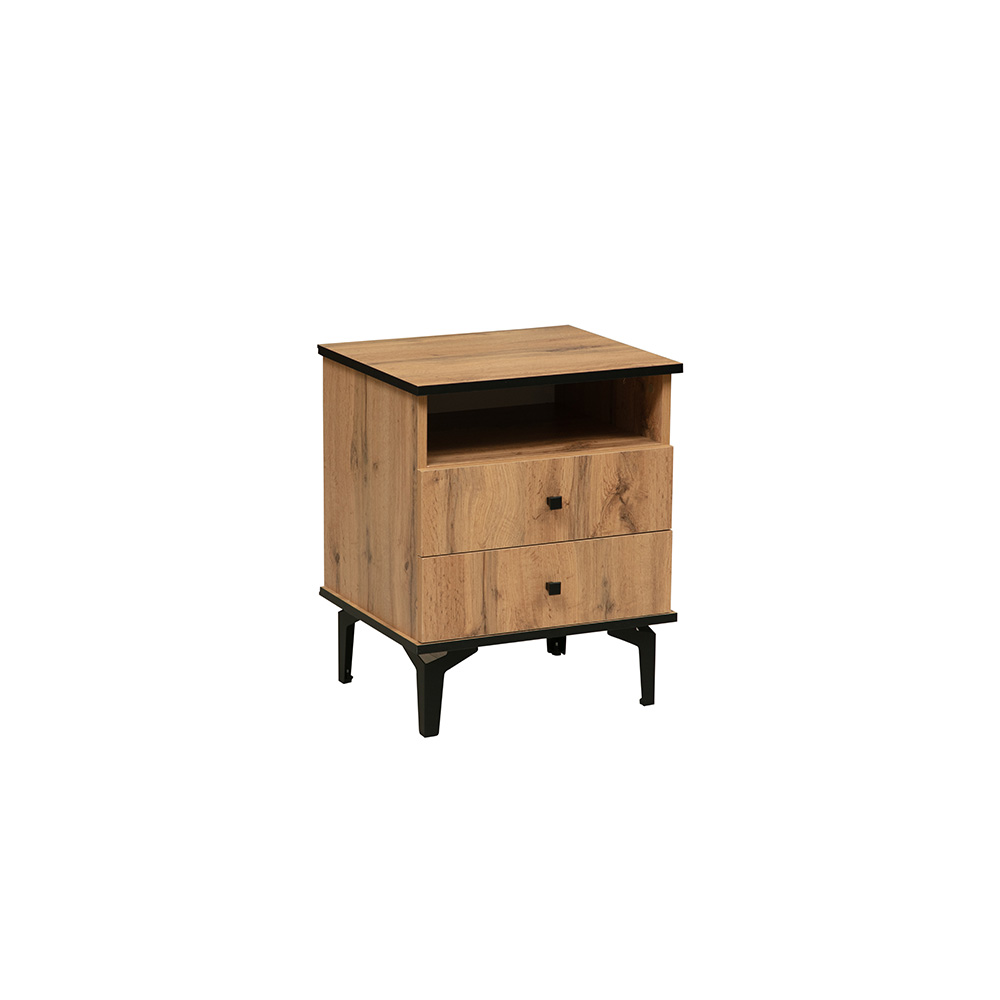 Тумба прикроватная Либерти 51.17, Дуб Вотан, Черный