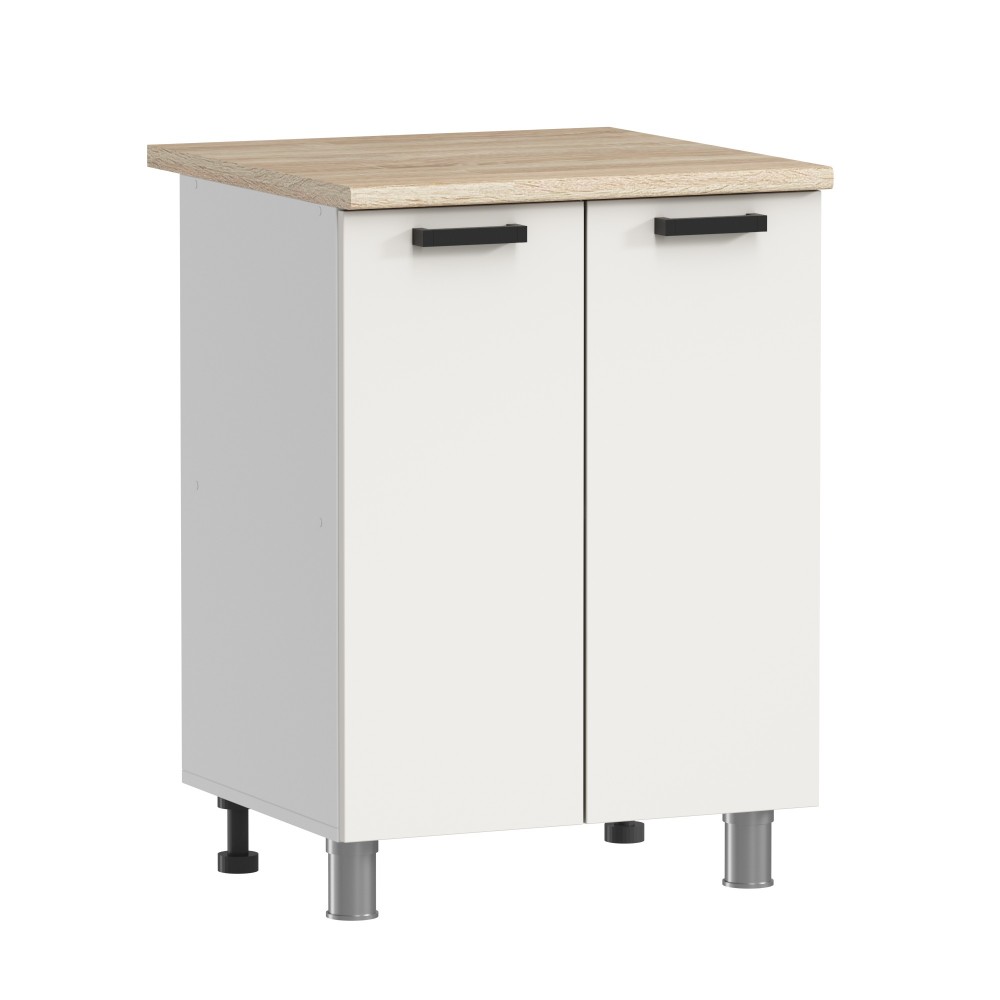 МК Аленушка Н 600 Лаванда Молочный, скоба черный (со столешницей)