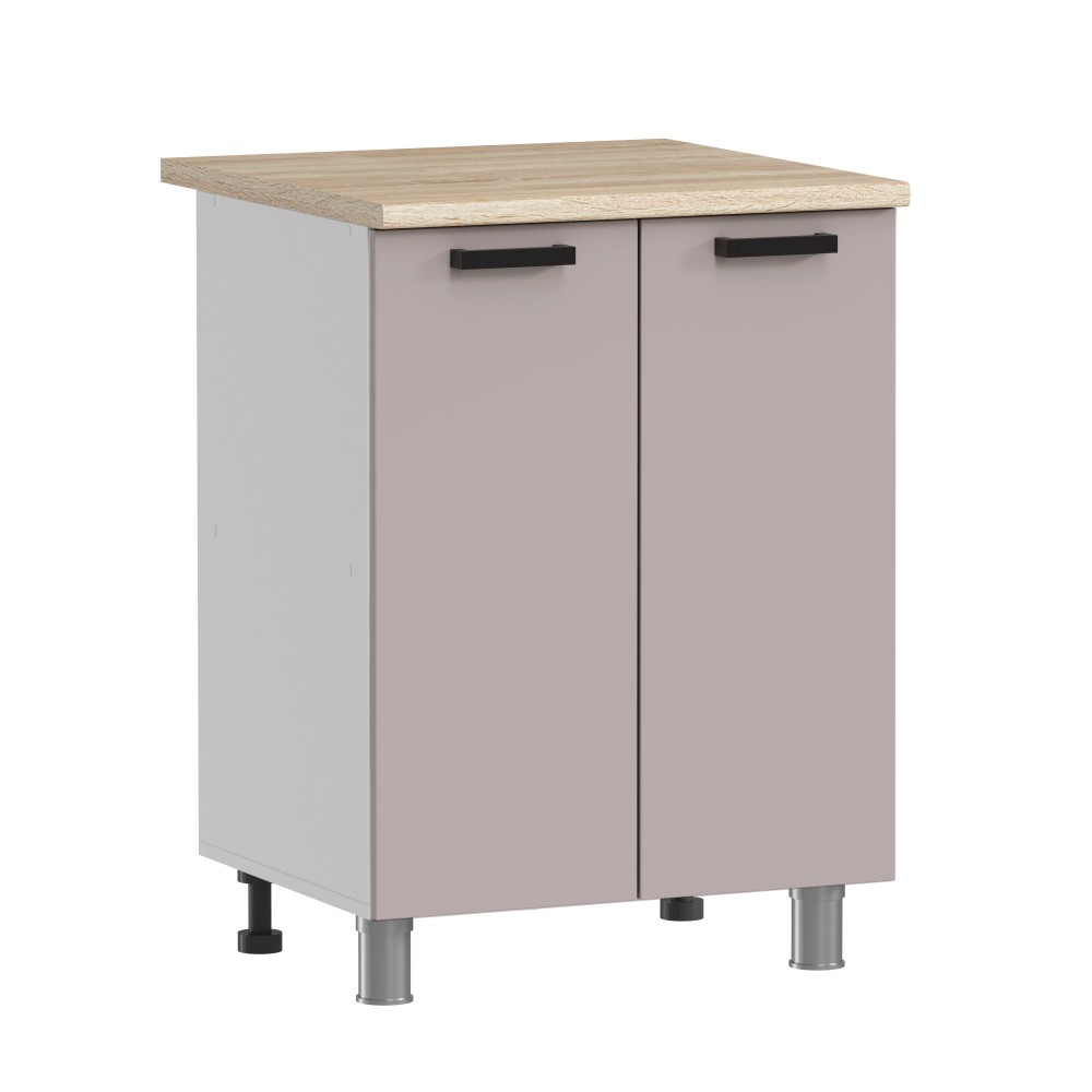 МК Аленушка Н 600 Лаванда Кашемир, скоба черный (со столешницей)