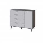 Комод Катрин-13, Графит, Светло-серый