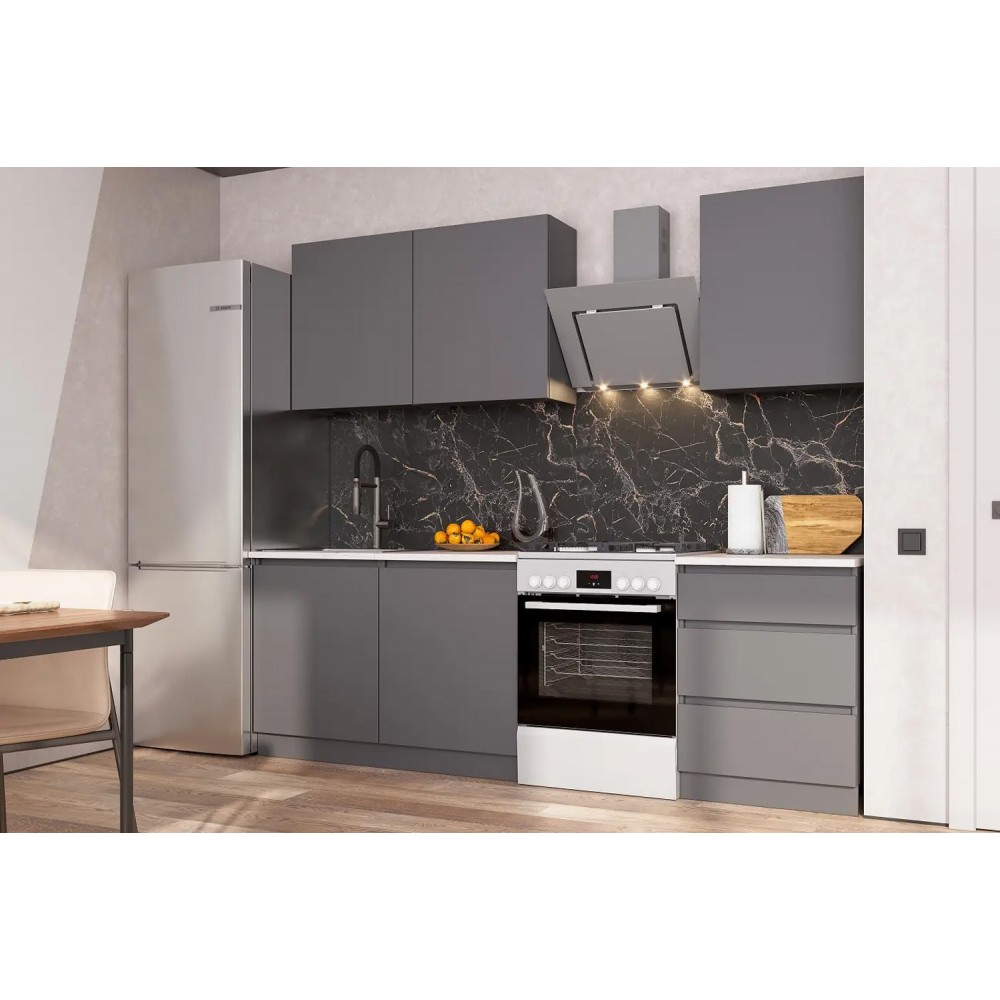 Кухня Айден 1,8, Графит серый