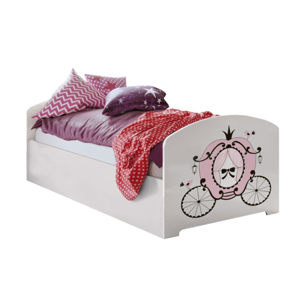 Юниор-2 ЛДСП Принцесса Кровать (Белый)