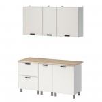 МК Аленушка 1,6м в.4 Магнолия Молочный,скоба черный,сонома