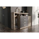 Комод Ангара, Графит, Дуб юкон