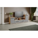 Тумба ТВ Парус-2, Дуб крафт золотой, графит серый