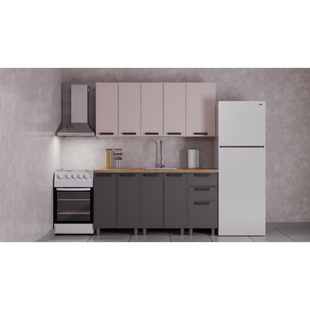 Аленушка Кухня Магнолия 1.6 Кашемир/Сталь