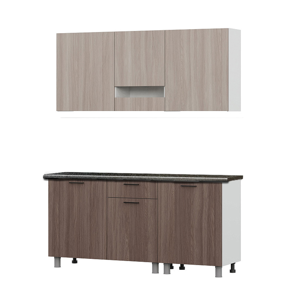 Готовая кухня Розалия (со столешницей 26 мм), Ясень Шимо светлый, Ясень Шимо темный