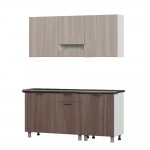 Готовая кухня Розалия (со столешницей 26 мм), Ясень Шимо светлый, Ясень Шимо темный