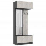 Прихожая Роджина, Графит, Дуб крафт белый