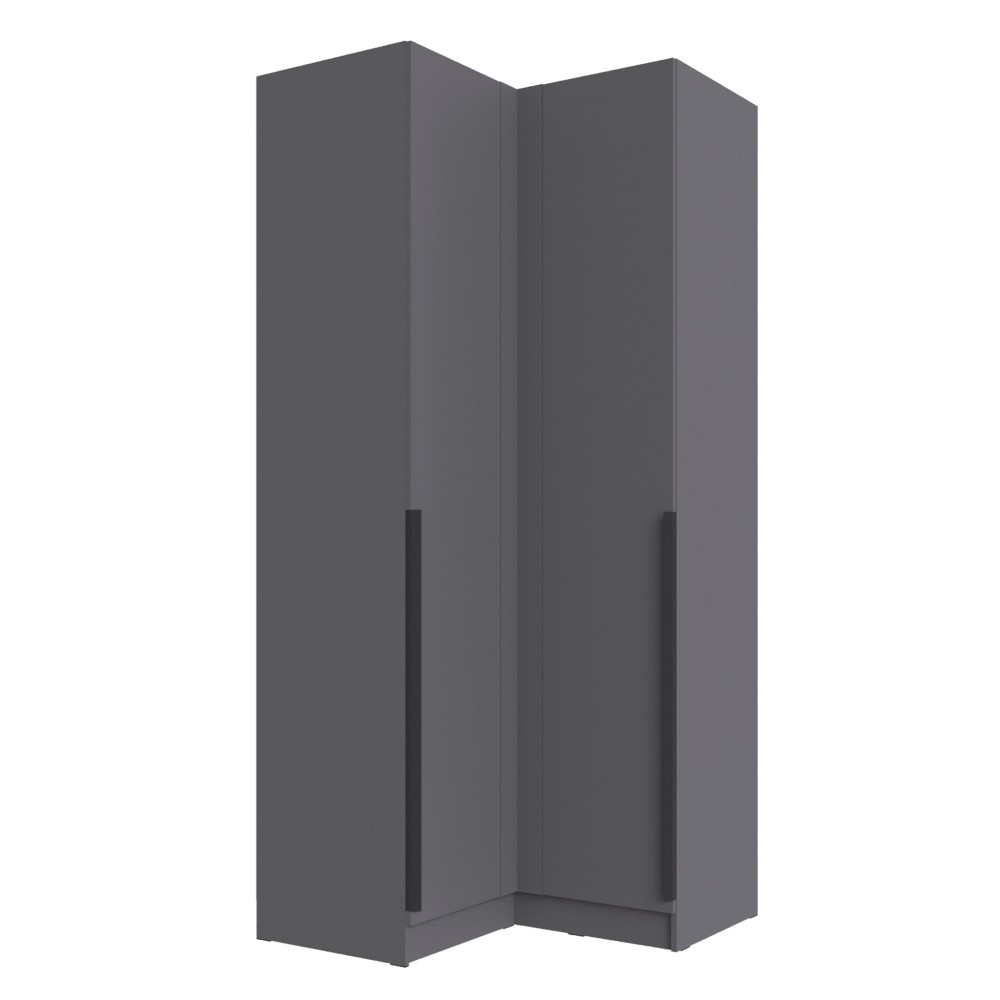 Шкаф угловой Мадрид угол прямой графит серый