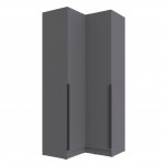 Шкаф угловой Мадрид угол прямой графит серый