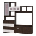 Стенка в гостиную Белла, венге/ясень белый