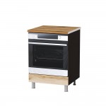 Напольный шкаф под духовку Плейона П6Д, венге/дуб делано