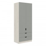 Шкаф Юниор-4 (800), Шарли Бриз, Дуб Крафт Белый