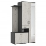 Прихожая Лира, Графит, Дуб крафт белый