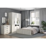 Спальня Фиеста, Дуб крафт белый. Компоновка 1
