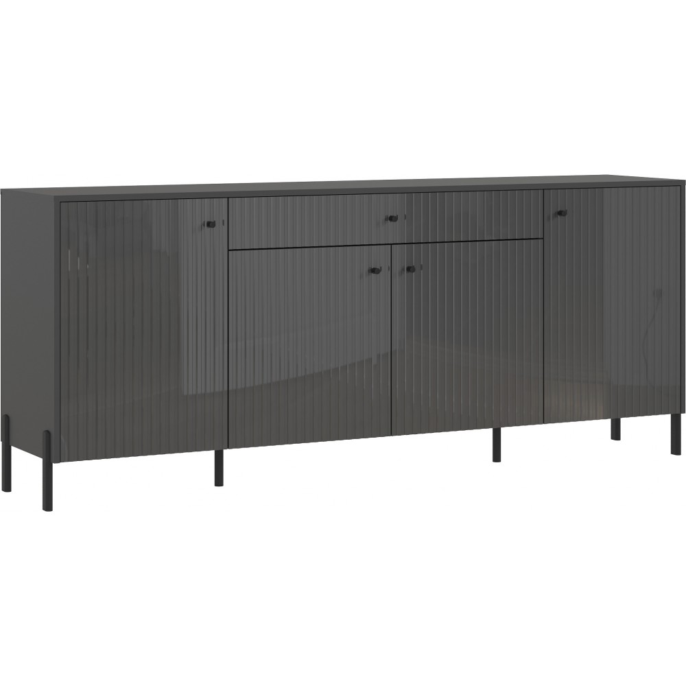 Комод Оливия (металл), Графит, Графит глянец