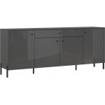 Комод Оливия (металл), Графит, Графит глянец